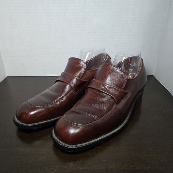 Vintage Mason Shoes Velvet Eez Mens Dress Loafer Leather Size 9C Boot&Shoe Union - Picture 1 of 8